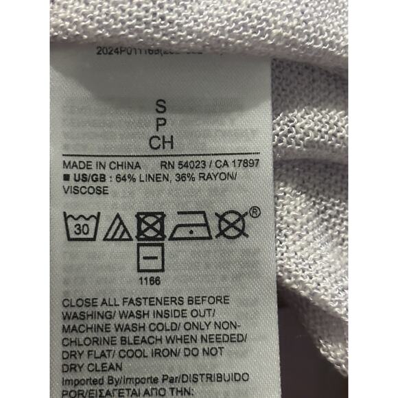 NWT BANANA REPUBLIC $80 Linen Blend 3/4 JOHNNY-COLLAR, Perfumed Lilac, Sz S - Picture 2 of 5